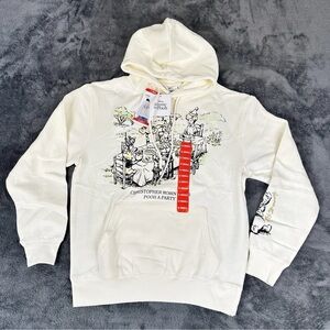 Winnie The Pooh & Friends Hoodie Size X Small Vanilla Cream Color Embroidered